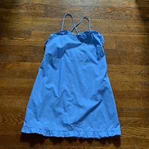 Amanda Uprichard Blue Ruffle Mini Dress